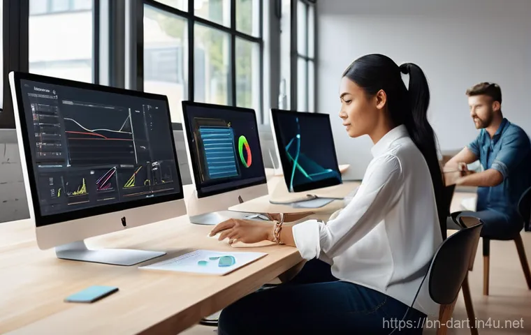 디지털아트 모션 그래픽 기초 - Image Prompt 1: The Dynamic Motion Graphics Studio**