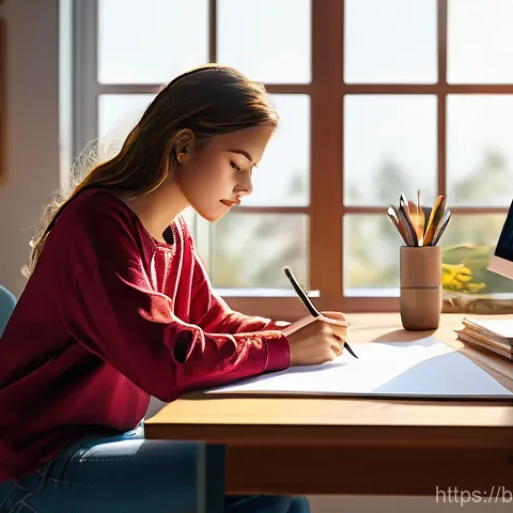 디지털아트 유튜브 채널 운영 - **Prompt 1: The Focused Digital Artist's Creative Hub**
    A young female digital artist, dressed i...